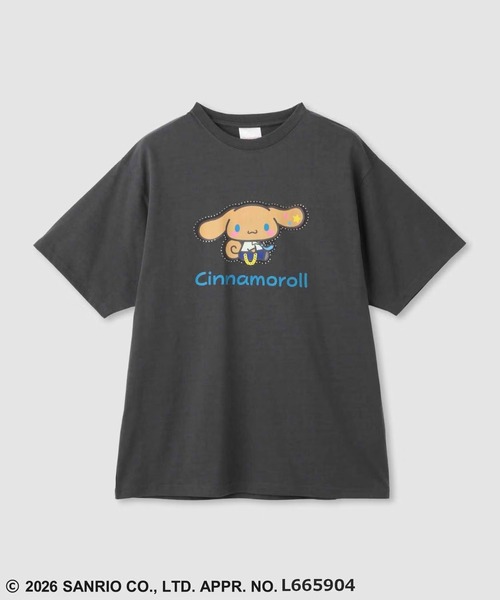 sanrio(サンリオ)の「【Sanrio/サンリオ】 日焼けキャラクタープリント ラインストーンBIGTシャツ(Tシャツ/カットソー・レディース・ブルー系その他/ブラウン系その他/グレー系その他/パープル系その他/ホワイト系その他・FREE)」の4枚目の写真