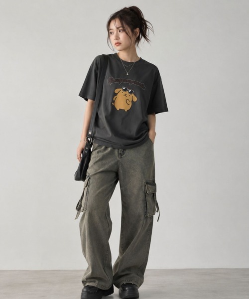 sanrio(サンリオ)の「【Sanrio/サンリオ】 日焼けキャラクタープリント ラインストーンBIGTシャツ(Tシャツ/カットソー・レディース・ブルー系その他/ブラウン系その他/グレー系その他/パープル系その他/ホワイト系その他・FREE)」の10枚目の写真