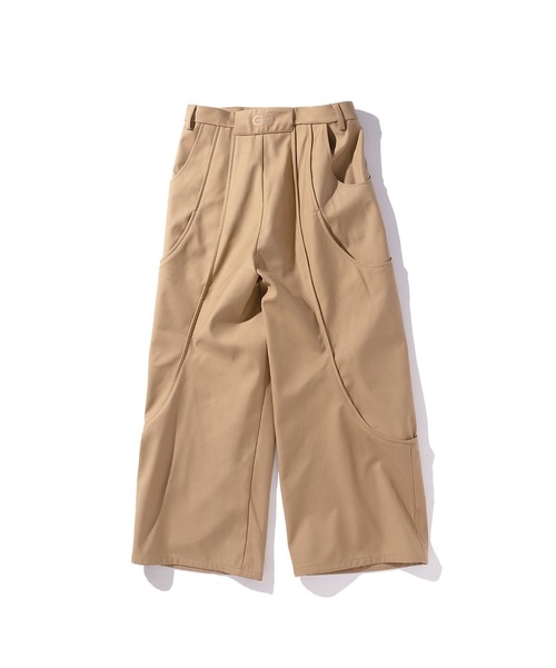 GOAT ESSENCE(ゴートエッセンス)の「TUCK CURVE WIDE PANTS(スラックス・メンズ・ベージュ/ブラック/グレー・1/2)」の10枚目の写真