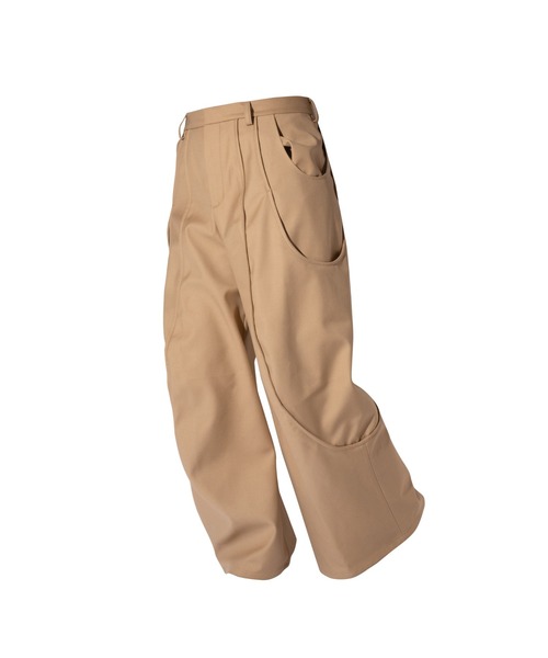 GOAT ESSENCE(ゴートエッセンス)の「TUCK CURVE WIDE PANTS(スラックス・メンズ・ベージュ/ブラック/グレー・1/2)」の12枚目の写真