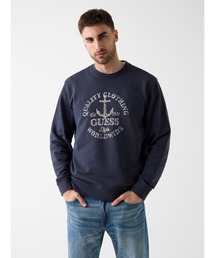Guess | WASHED Logo Crew スウェット トレーナー(スウェット)