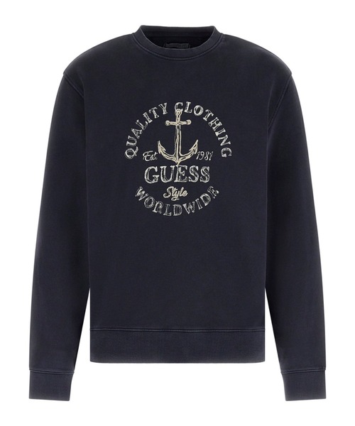 Guess(ゲス)の「WASHED Logo Crew スウェット トレーナー(スウェット・メンズ・ダークネイビー・SMALL/MEDIUM/LARGE/X-LARGE/XX-LARGE)」の6枚目の写真