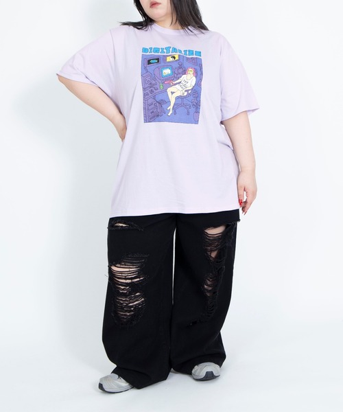 PUNYUS（プニュズ）の「ダメージデニムワイドパンツ（デニムパンツ・レディース・ブルー系その他/ブラック・2/1/5/4/3）」の19枚目の写真