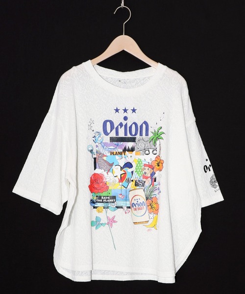 ScoLar(スカラー)の「161680:orion×ScoLar save the planet Tシャツ(Tシャツ/カットソー・レディース・ブルー/チャコールグレー/オフホワイト・L/M)」の2枚目の写真