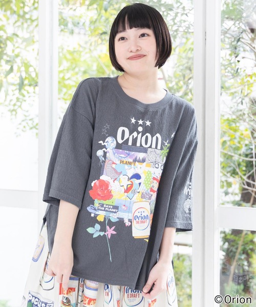 ScoLar(スカラー)の「161680:orion×ScoLar save the planet Tシャツ(Tシャツ/カットソー・レディース・ブルー/チャコールグレー/オフホワイト・L/M)」の3枚目の写真