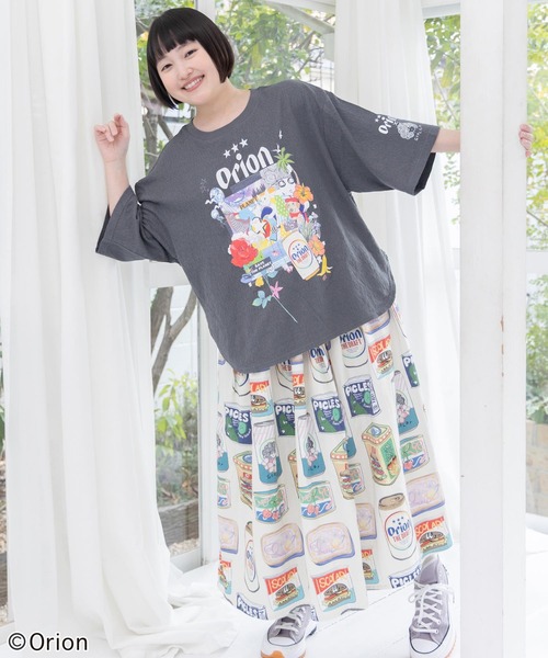 ScoLar(スカラー)の「161680:orion×ScoLar save the planet Tシャツ(Tシャツ/カットソー・レディース・ブルー/チャコールグレー/オフホワイト・L/M)」の6枚目の写真