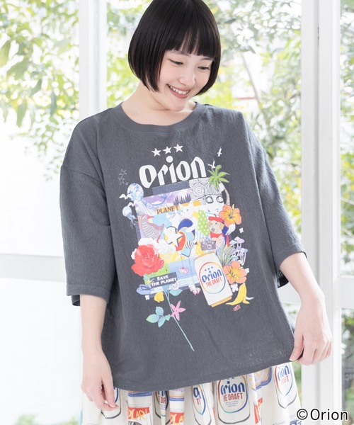 ScoLar(スカラー)の「161680:orion×ScoLar save the planet Tシャツ(Tシャツ/カットソー・レディース・ブルー/チャコールグレー/オフホワイト・L/M)」の7枚目の写真