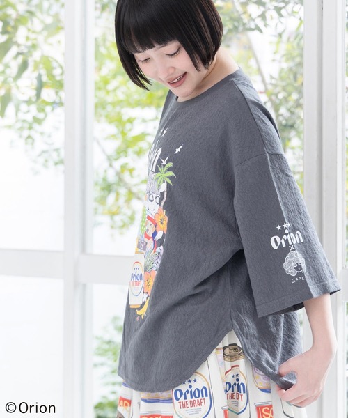 ScoLar(スカラー)の「161680:orion×ScoLar save the planet Tシャツ(Tシャツ/カットソー・レディース・ブルー/チャコールグレー/オフホワイト・L/M)」の8枚目の写真