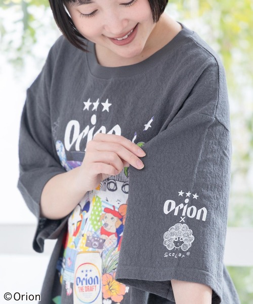 ScoLar(スカラー)の「161680:orion×ScoLar save the planet Tシャツ(Tシャツ/カットソー・レディース・ブルー/チャコールグレー/オフホワイト・L/M)」の9枚目の写真