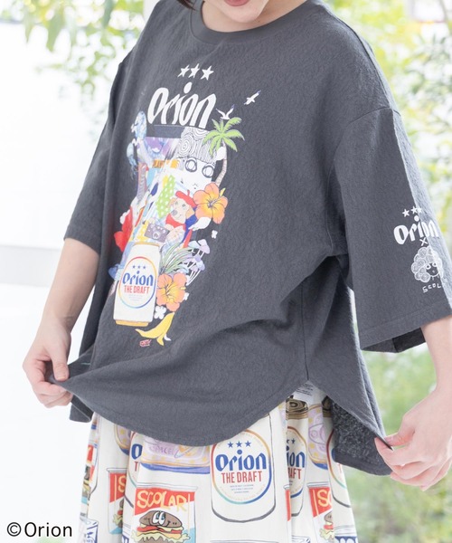 ScoLar(スカラー)の「161680:orion×ScoLar save the planet Tシャツ(Tシャツ/カットソー・レディース・ブルー/チャコールグレー/オフホワイト・L/M)」の11枚目の写真