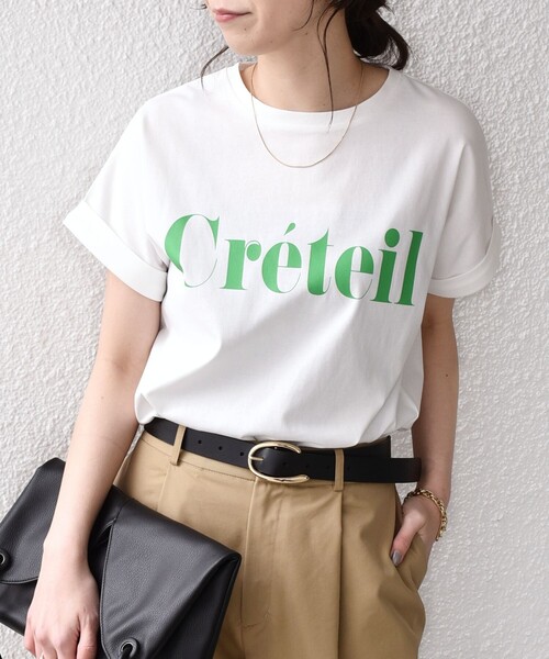 SHIPS Colors(シップス カラーズ)の「【一部WEB限定】SHIPS Colors:〈接触冷感・UVカット〉ビッグロゴ ドルマン Tシャツ◇(Tシャツ/カットソー・レディース・カーキ/ホワイト/ネイビー/オフホワイト/ブラウン・ONE SIZE)」の3枚目の写真