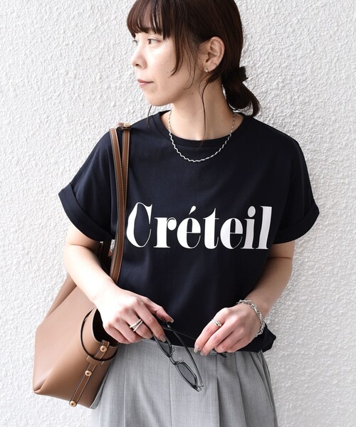 SHIPS Colors(シップス カラーズ)の「【一部WEB限定】SHIPS Colors:〈接触冷感・UVカット〉ビッグロゴ ドルマン Tシャツ◇(Tシャツ/カットソー・レディース・カーキ/ホワイト/ネイビー/オフホワイト/ブラウン・ONE SIZE)」の6枚目の写真