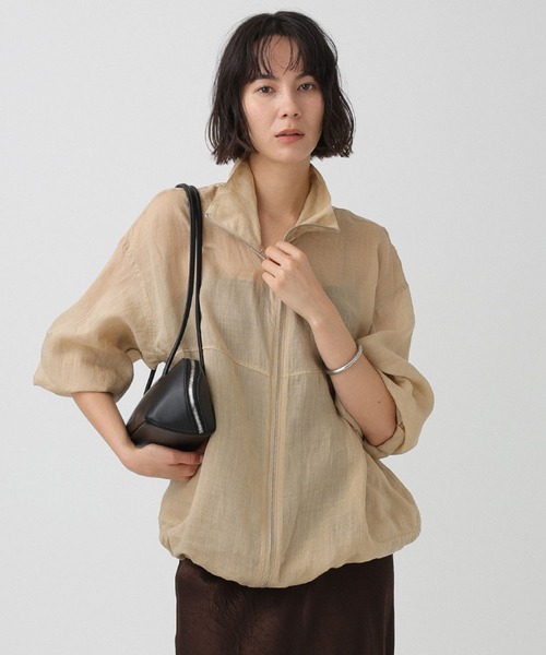 BABYLONE（バビロン）の「【一部カラーWEB限定】ラミージップブルゾン（ブルゾン・レディース・ブラック/ベージュ/ブラウン/ホワイト・フリー）」の4枚目の写真