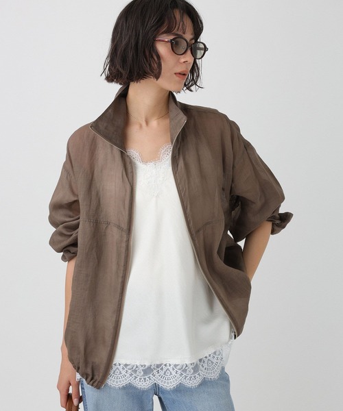 BABYLONE（バビロン）の「【一部カラーWEB限定】ラミージップブルゾン（ブルゾン・レディース・ブラック/ベージュ/ブラウン/ホワイト・フリー）」の3枚目の写真