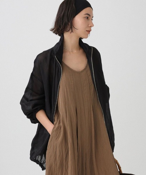 BABYLONE（バビロン）の「【一部カラーWEB限定】ラミージップブルゾン（ブルゾン・レディース・ブラック/ベージュ/ブラウン/ホワイト・フリー）」の2枚目の写真