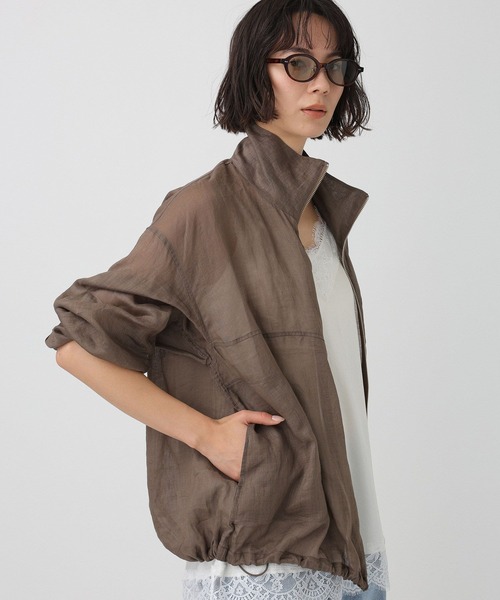 BABYLONE（バビロン）の「【一部カラーWEB限定】ラミージップブルゾン（ブルゾン・レディース・ブラック/ベージュ/ブラウン/ホワイト・フリー）」の6枚目の写真