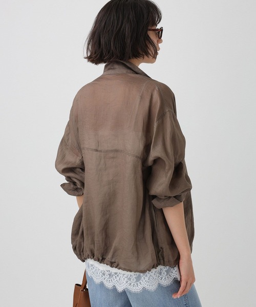 BABYLONE（バビロン）の「【一部カラーWEB限定】ラミージップブルゾン（ブルゾン・レディース・ブラック/ベージュ/ブラウン/ホワイト・フリー）」の7枚目の写真