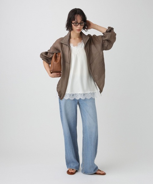 BABYLONE（バビロン）の「【一部カラーWEB限定】ラミージップブルゾン（ブルゾン・レディース・ブラック/ベージュ/ブラウン/ホワイト・フリー）」の9枚目の写真