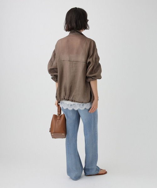 BABYLONE（バビロン）の「【一部カラーWEB限定】ラミージップブルゾン（ブルゾン・レディース・ブラック/ベージュ/ブラウン/ホワイト・フリー）」の10枚目の写真