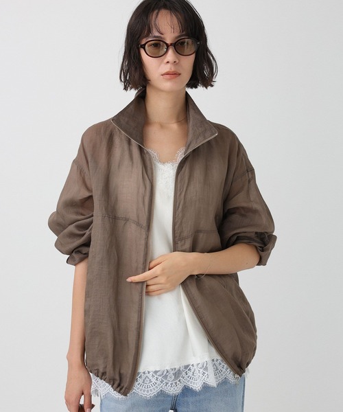 BABYLONE（バビロン）の「【一部カラーWEB限定】ラミージップブルゾン（ブルゾン・レディース・ブラック/ベージュ/ブラウン/ホワイト・フリー）」の5枚目の写真