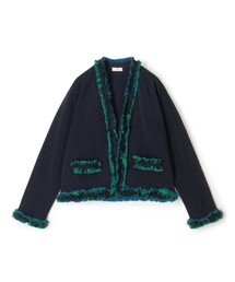 TOMORROWLAND .B（トゥモローランドビー）の「コットン ミラノリブフリンジジャケット（カーディガン/ボレロ）」