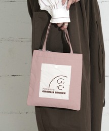 PEANUTS（ピーナッツ）の「"09"≪PEANUTS≫2ポケット ナイロン フェイス 刺繍 ミニ トートバッグ（トートバッグ）」