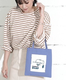 THE MILES（ザ マイルズ）の「"09"≪PEANUTS≫2ポケット ナイロン フェイス 刺繍 ミニ トートバッグ（トートバッグ）」