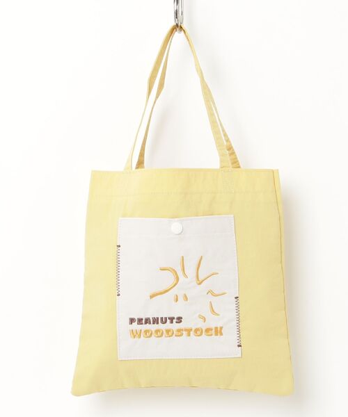 PEANUTS(ピーナッツ)の「"09"≪PEANUTS≫2ポケット ナイロン フェイス 刺繍 ミニ トートバッグ(トートバッグ・レディース・スモークピンク/イエロー/ダークグレー/ブルー/ライトベージュ・ONE SIZE)」の20枚目の写真