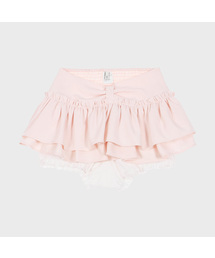 ALKI ALKA（アルキアルカ）の「Ribbon Tiered Mini Skirt (Light Pink)（スカート）」