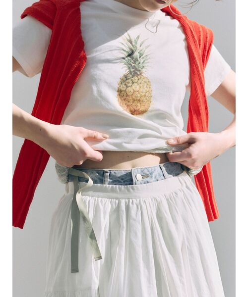 LAGUNAMOON(ラグナムーン)の「フルーツコンパクトTシャツ 【夏服】(Tシャツ/カットソー・レディース・グリーン/フレッシュイエロー/レッド・FREE)」の2枚目の写真
