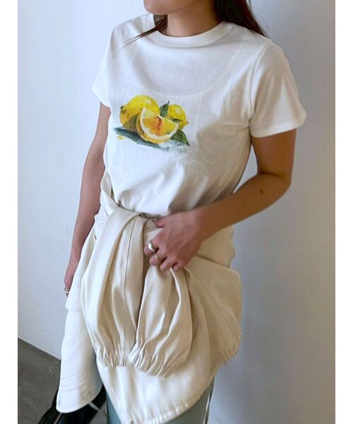 LAGUNAMOON(ラグナムーン)の「フルーツコンパクトTシャツ 【夏服】(Tシャツ/カットソー・レディース・グリーン/フレッシュイエロー/レッド・FREE)」の3枚目の写真