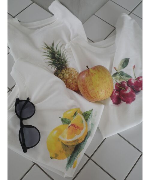 LAGUNAMOON(ラグナムーン)の「フルーツコンパクトTシャツ 【夏服】(Tシャツ/カットソー・レディース・グリーン/フレッシュイエロー/レッド・FREE)」の21枚目の写真