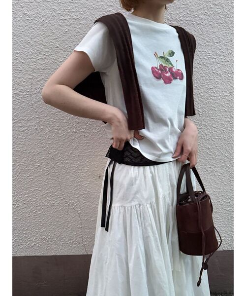 LAGUNAMOON(ラグナムーン)の「フルーツコンパクトTシャツ 【夏服】(Tシャツ/カットソー・レディース・グリーン/フレッシュイエロー/レッド・FREE)」の9枚目の写真