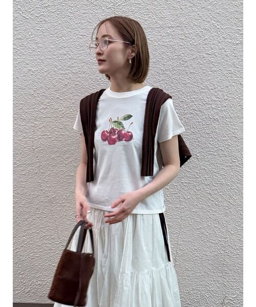 LAGUNAMOON(ラグナムーン)の「フルーツコンパクトTシャツ 【夏服】(Tシャツ/カットソー・レディース・グリーン/フレッシュイエロー/レッド・FREE)」の10枚目の写真