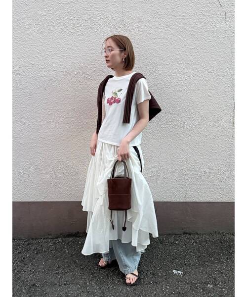 LAGUNAMOON(ラグナムーン)の「フルーツコンパクトTシャツ 【夏服】(Tシャツ/カットソー・レディース・グリーン/フレッシュイエロー/レッド・FREE)」の12枚目の写真