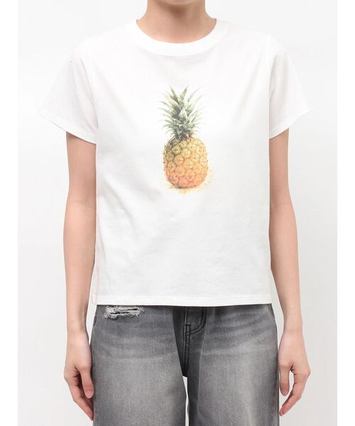 LAGUNAMOON(ラグナムーン)の「フルーツコンパクトTシャツ 【夏服】(Tシャツ/カットソー・レディース・グリーン/フレッシュイエロー/レッド・FREE)」の7枚目の写真