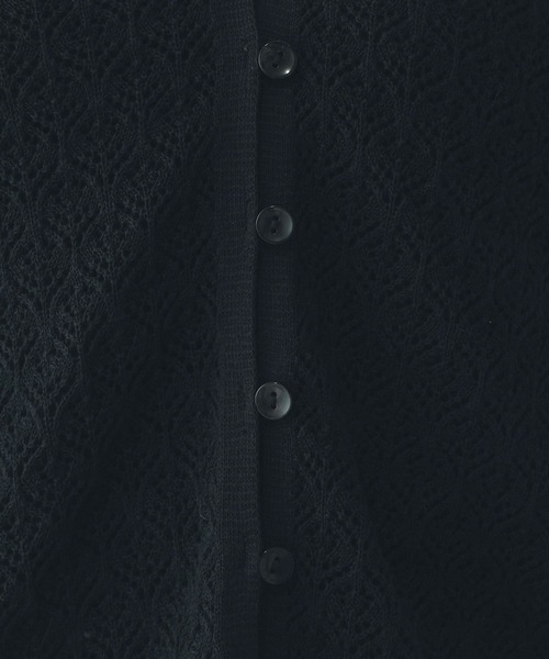 GLOBAL WORK(グローバルワーク)の「パネルレース編みVネックカーディガン/642713(カーディガン/ボレロ・レディース・ブラック/ダークブラウン/ベージュ系その他7・LARGE/MEDIUM)」の14枚目の写真