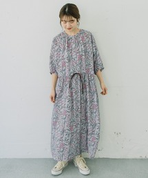 POU DOU DOU | ダンシングフルーツプリントギャザーワンピース(ワンピース)