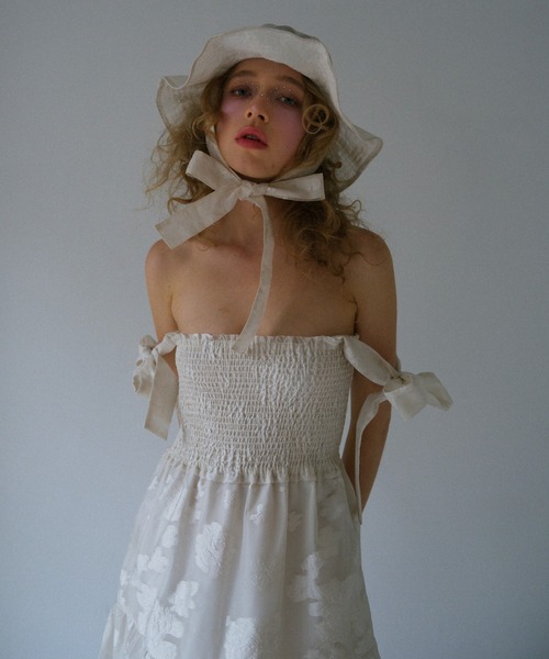 HONEY MI HONEY(ハニーミーハニー)の「flower organdie tiered long one-piece(ワンピース・レディース・ブラック/オフホワイト/イエロー・FREE)」の10枚目の写真