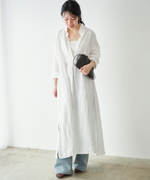 plage（プラージュ）の「LES ATELIERS FRANCAIS DE CONFECTION 別注 SKIPPER ワンピース（ワンピース・レディース・ブラック/ホワイト/Red・36/38）」の2枚目の写真