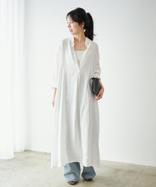 plage（プラージュ）の「LES ATELIERS FRANCAIS DE CONFECTION 別注 SKIPPER ワンピース（ワンピース・レディース・ブラック/ホワイト/Red・36/38）」の14枚目の写真