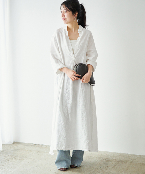 plage（プラージュ）の「LES ATELIERS FRANCAIS DE CONFECTION 別注 SKIPPER ワンピース（ワンピース・レディース・ブラック/ホワイト/Red・36/38）」の21枚目の写真