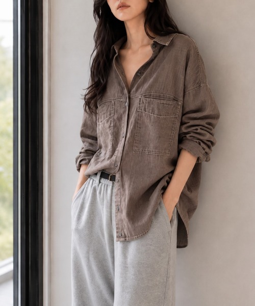 新色：ブラウン
model：157cm 着用サイズ：FREE