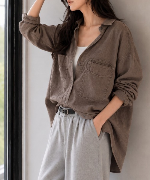 新色：ブラウン
model：157cm 着用サイズ：FREE