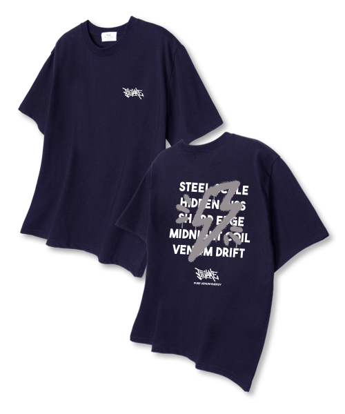 TI.GLAKE(ティーグレイク)の「サンダーリーフ オーバーサイズ 半袖Tシャツ ネイビー(Tシャツ/カットソー・メンズ・その他・LARGE/X-LARGE/XX-LARGE)」の1枚目の写真