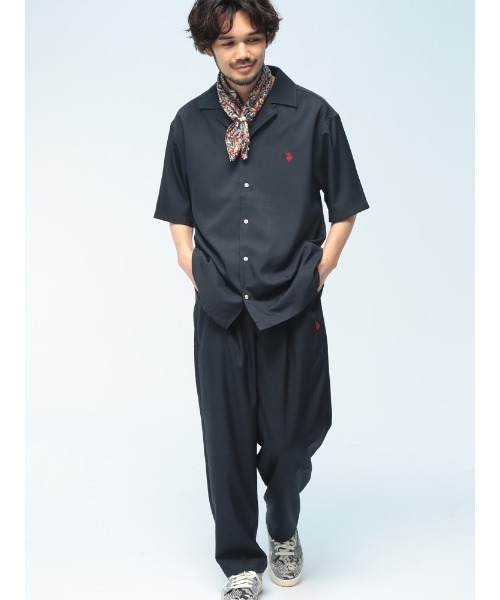 U.S. POLO ASSN.(ユーエスポロアッスン)の「U.S. POLO ASSN. (ユーエスポロアッスン) イージーパンツ PLM62500 ワンポイント ロゴ刺繍 ルーズ テーパードパンツ ウエストゴム ウエスト紐付 ユニセックス(その他パンツ・メンズ・グレー/ブルー/ブラック・M/LL/L)」の17枚目の写真
