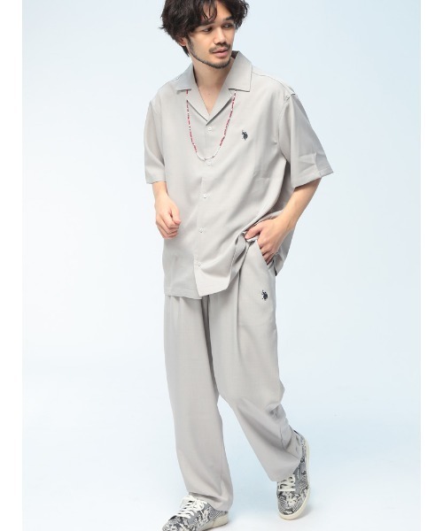 U.S. POLO ASSN.(ユーエスポロアッスン)の「U.S. POLO ASSN. (ユーエスポロアッスン) イージーパンツ PLM62500 ワンポイント ロゴ刺繍 ルーズ テーパードパンツ ウエストゴム ウエスト紐付 ユニセックス(その他パンツ・メンズ・グレー/ブルー/ブラック・M/LL/L)」の5枚目の写真