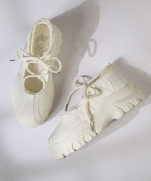 LOVEHUNTER（ラブハンター）の「+6cm 軽量厚底 レースアップ バレエスニーカー（スニーカー）」