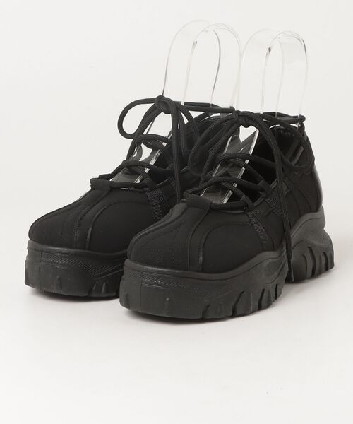 LOVEHUNTER(ラブハンター)の「LOVEHUNTER/+6cm 軽量厚底 レースアップ バレエスニーカー(2252)(スニーカー・レディース・ブラック/グレー/アイボリー・39/38/37/36/35/41/40)」の6枚目の写真