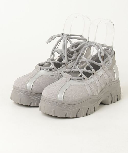 LOVEHUNTER(ラブハンター)の「LOVEHUNTER/+6cm 軽量厚底 レースアップ バレエスニーカー(2252)(スニーカー・レディース・ブラック/グレー/アイボリー・39/38/37/36/35/41/40)」の7枚目の写真